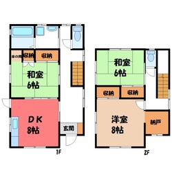 氏家駅 徒歩42分 1-2階の物件間取画像